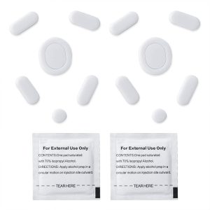 2 Sets White Rounded Curved Edges Mouse Feet Pads Skates Co