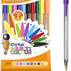BIC 942049 Tükenmez Kalem Cristal (1,6 mm) Çeşitli Renkl