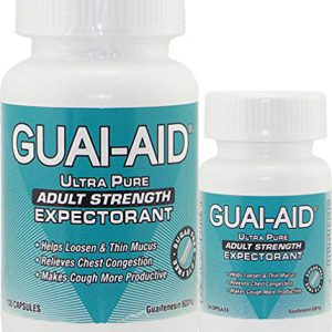 124 Guai-Aid 600mg"Ultra-Pure" Guaifenesin Capsules (100 Si