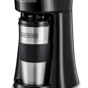 Black+Decker Coffee Machine, 650W, 360ml Travel Mug, Black