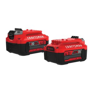 Craftsman V20 Lithium Ion Battery, 4.0 Amp Hour, 2 Pack CMC
