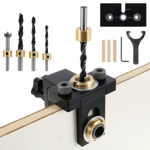 Woodworking Drilling Locator, Self Centering Dowel Jig, Alu