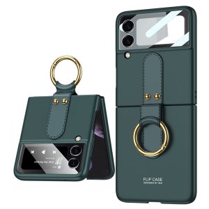 Case for Galaxy Z Flip 3 Phone Case, Flip 3 Case with Ring,