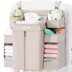 Diaper Organizer for Changing Table and Crib Diaper Stacker