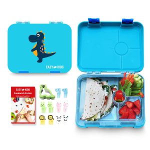 Eazy Kids Bento Lunch Box | 4 Compartment | Bpa Free | Micr