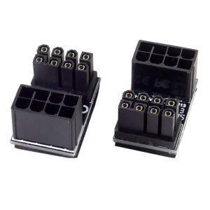 CY ATX 8Pin Female to 8pin Male 180 Degree Angled Adapter f