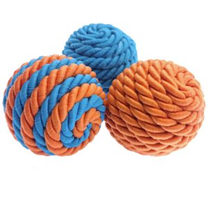 3 Adet Top Kedi Oyuncağı Renkli Ip Sarma 4cm Kedi Topu Se