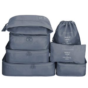 7Pcs SET Travel Luggage Organizer Packing Cubes Set Storage