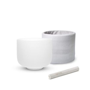 ALIOTH 7 inch A Note Third Eye Chakra Frosted Quartz Crysta