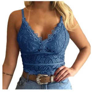 Women Sexy Lace Bustier Bralette Tops Retro Comfort Spaghet