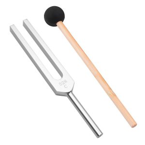 Decdeal Aluminum Alloy Tuning Fork 528C 528Hz Pitchfork wit