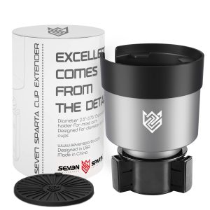 Car Cup Holder Expander Organizer with Adjustable Base, Com