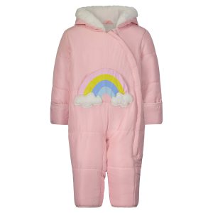 Carter's Baby Girls Pram Suit Snowsuit 3/6MO Pink/Rainbow