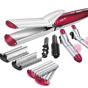 Babyliss Ms22Sde Multi Styler 10-In-1 Ceramic Brush, Purple
