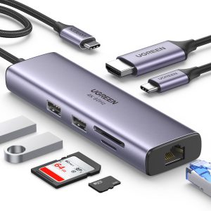 UGREEN 7-in-1 USB C Hub 4K@60Hz Type C to HDMI Dongle with