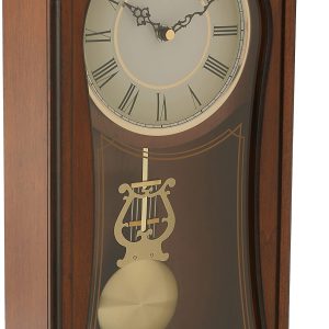 Bulova Clocks C3542 Cranbrook Wall Mount Analog Wooden Chim