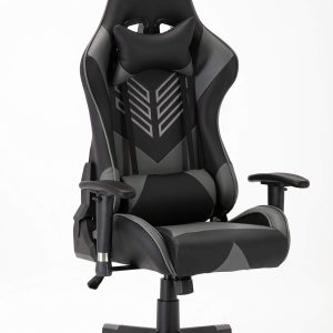 BLITZED Gaming Chair (Seoul-Grey)- Racing Style Gaming Chai