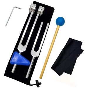 528 Hz Tuning Fork & 136.1 Hz Tuning Fork Set with Triangul
