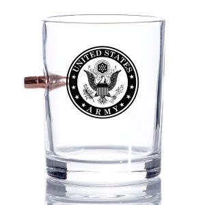 Army Bullet Old Fashion US Army Whiskey Rocks Glass – Han