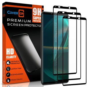 CoverON [3 Pack] Tempered Glass Designed For Sony Xperia 5