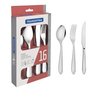 Tramontina Tableware Flatware Set 16 Pcs 4 People Stainless