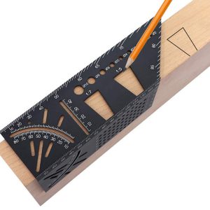 Aluminum Alloy Woodworking Square Size Measure Ruler, 3D Mi