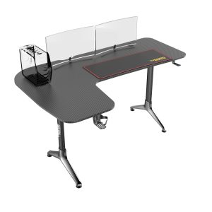 Twisted Minds L-Shaped Left Gaming Desk with Y-Shaped Legs,