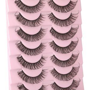 wiwoseo False Eyelashes Russian Strip Lashes Natural Look 3