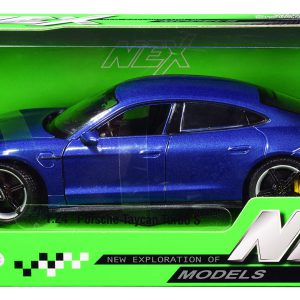 Taycan Turbo S Blue Metallic NEX Models 1/24 Diecast Model