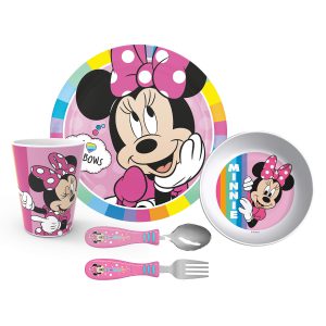 Zak Designs Minnie Mouse Dinnerware Set Includes Plate, Bow