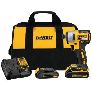 DEWALT 20V MAX* Cordless Impact Driver Kit, Brushless, 1/4-