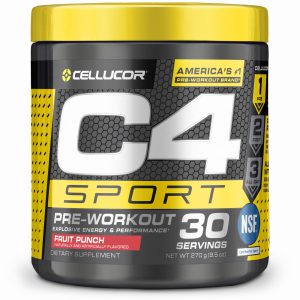 C4 Sport Pre Workout Powder Fruit Punch - NSF Certified for