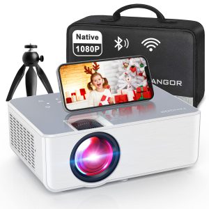 1080P HD Projector, WiFi Projector Bluetooth Projector, FAN