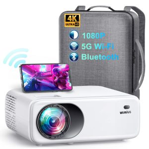 5G WiFi Bluetooth Projector, WiMiUS W6 Native Full HD 1080P