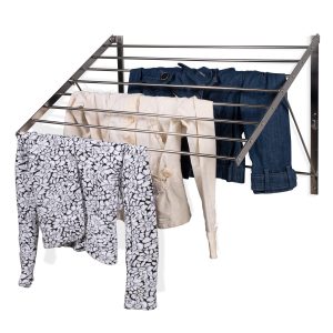 Clothes Drying Rack Stainless Steel Wall Mounted Folding Ad